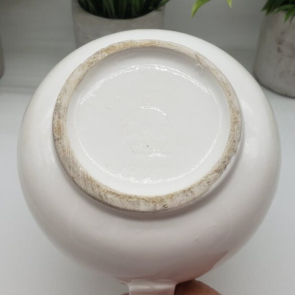 Vintage 1977 Japanese White Yellow Blue Florals Ceramic Pitcher - AS IS - Picture 8 of 10